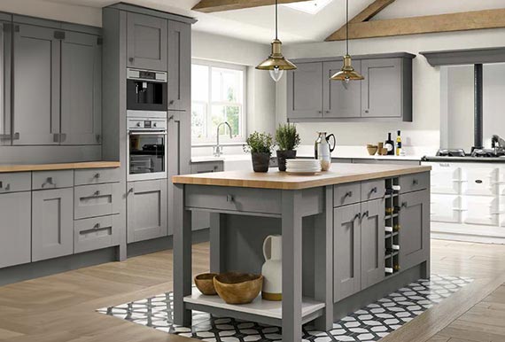 Image showing the 5-piece Fenwick Kitchen in Legno Dust Grey