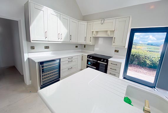 An image of a bespoke fitted kitchen in county Cork in 2024